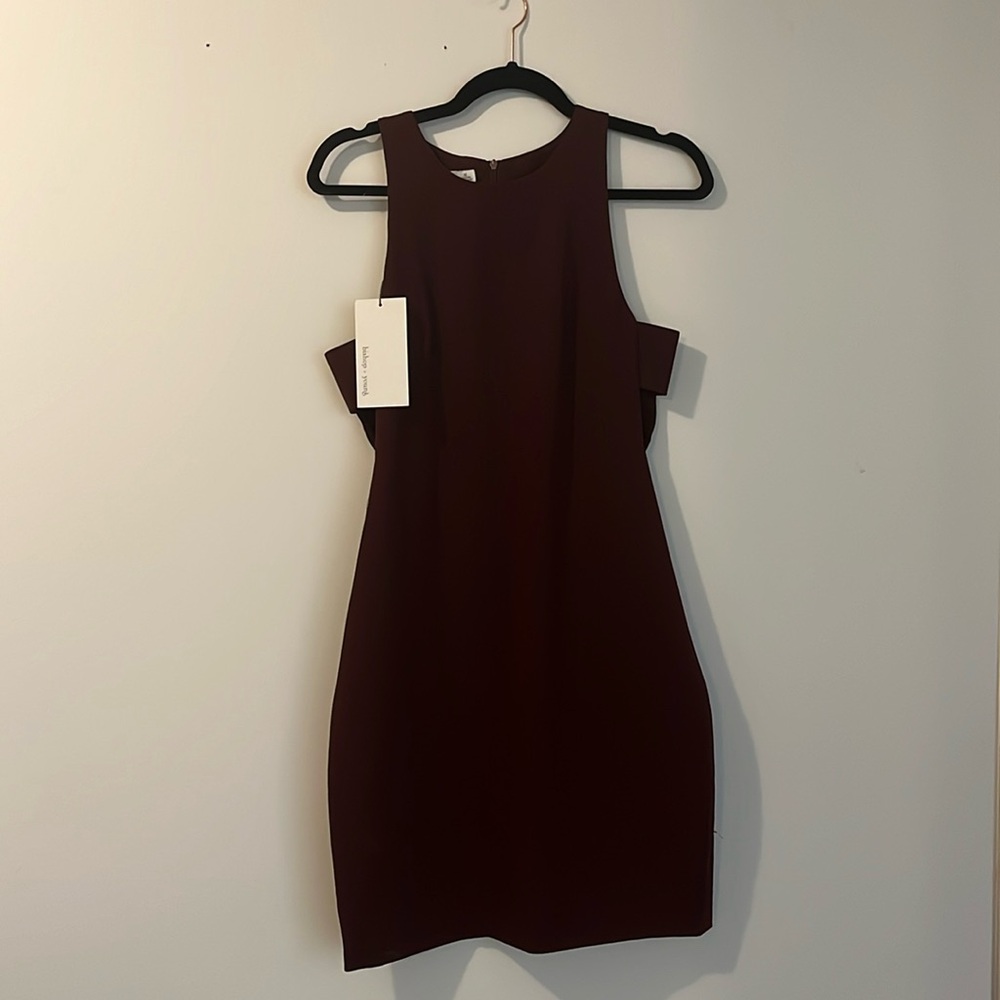 Burgundy mini dress